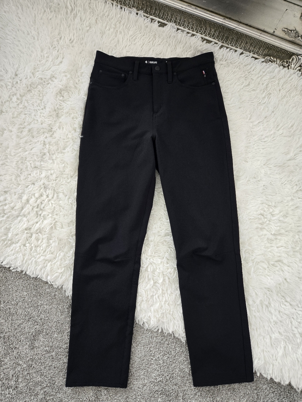 Fourlaps Black Evolve Pants. Water Repellent 4-way stretch. Size 6.